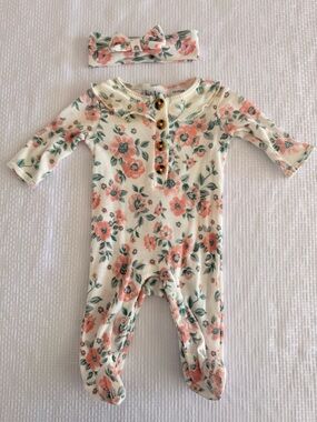 Nicole Miller Floral Sleeper Set | 0-3M